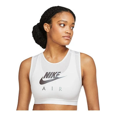 Nike Women's Swoosh Run Air Mesh Sports Bra, Medium Impact, Removable Pads