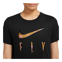 Nike Women's Basketball Fly Shoosh Snake Cotton Blend T Shirt, Dri-FIT