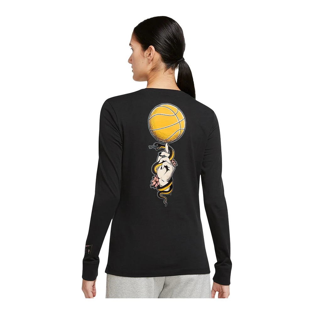 Nike Women's Basketball Verbiage Long Sleeve Cotton T Shirt