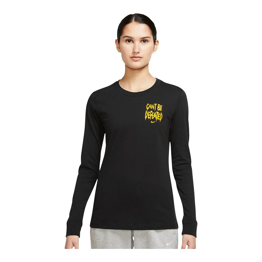 Nike Women's Basketball Verbiage Long Sleeve Cotton T Shirt