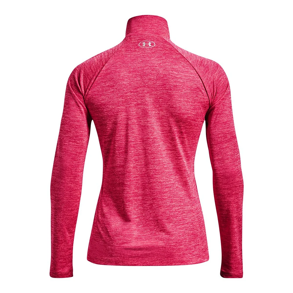 Under Armour Women's Tech Twist Long Sleeve Half Zip Training Shirt, Quick Dry