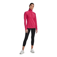 Under Armour Women's Tech Twist Long Sleeve Half Zip Training Shirt, Quick Dry