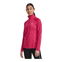 Under Armour Women's Tech Twist Long Sleeve Half Zip Training Shirt, Quick Dry