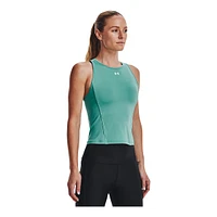 Under Armour Women's HeatGear© Crop Tank Top, Sleeveless, Sports