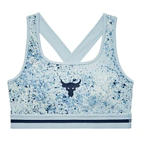 Under Armour Women's Project Rock Sports Bra, Medium Impact, Padded, Sun Protection