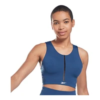 Reebok Women's Studio Lux Perform Crop Tank Top, Sleeveless, Sports