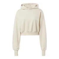 Reebok Women's Natural Dye Cropped Hoodie, French Terry