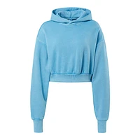 Reebok Women's Natural Dye Cropped Hoodie, French Terry