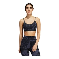 adidas Women's Studio Adjustable Sports Bra, Low Impact, Yoga