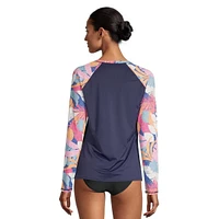 Speedo Women's Printed Long Sleeve Rashguard