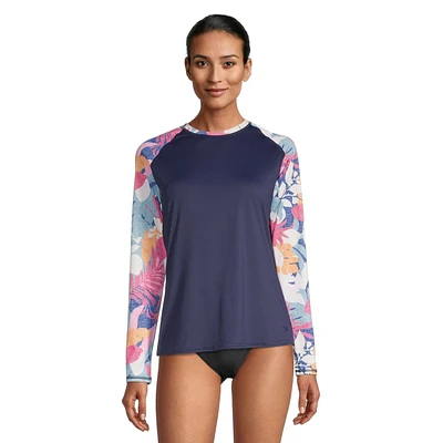 Speedo Women's Printed Long Sleeve Rashguard