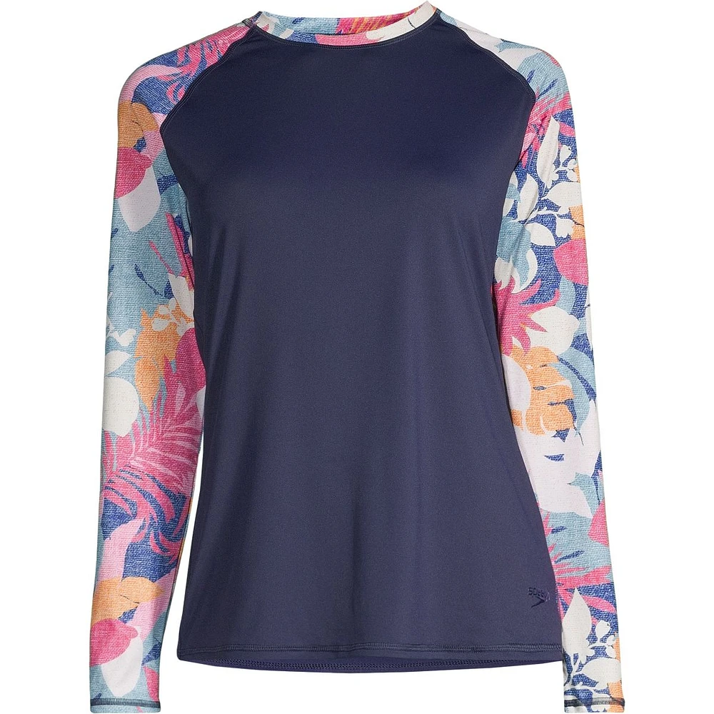 Speedo Women's Printed Long Sleeve Rashguard