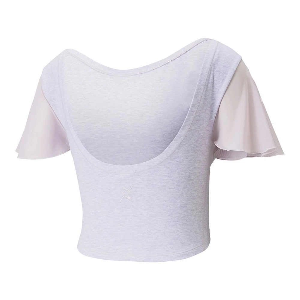 PUMA Women's Exhale Studio Crop Flutter T Shirt