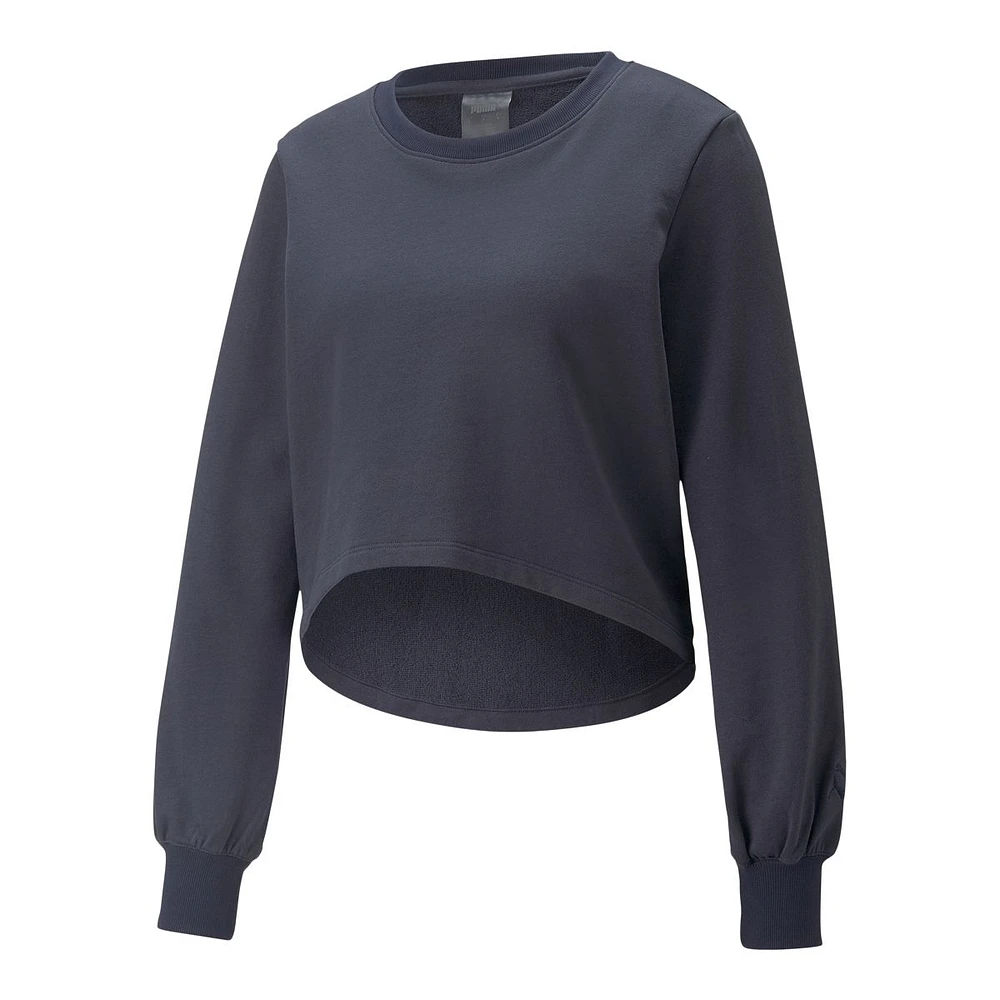 PUMA Women's Exhale Studio French Terry Sweatshirt, Relaxed Fit