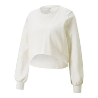 PUMA Women's Exhale Studio French Terry Sweatshirt, Relaxed Fit