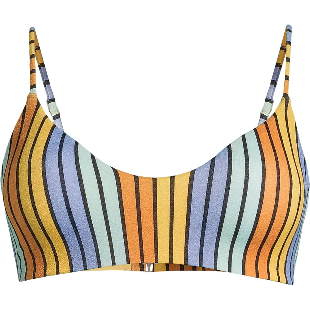 Hurley Women's Bombay Stripe Bralette Swimsuit Bikini Top, Beach