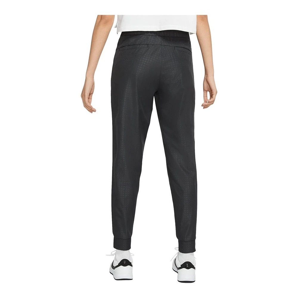 Nike Women's Dri-FIT UV Victory Gingham Jogger Pants, Golf, Mid Rise, Stretch