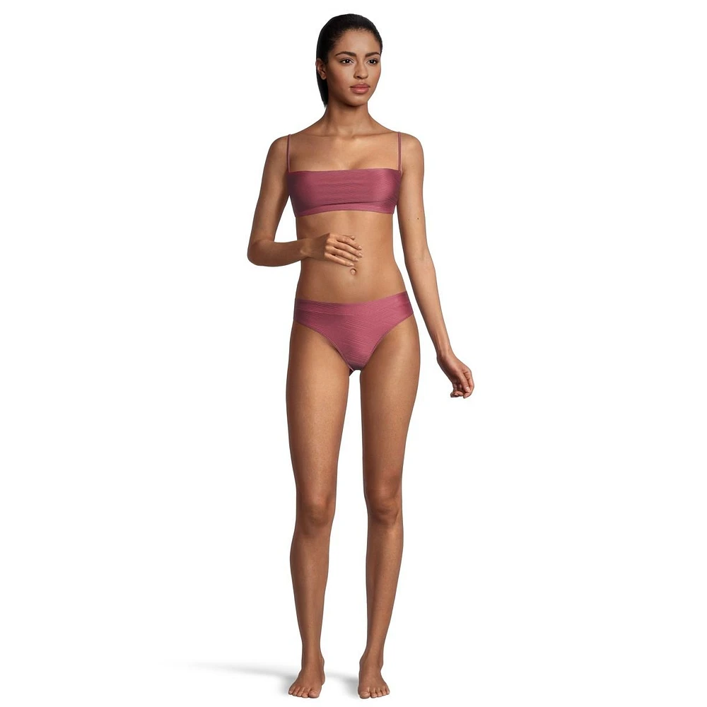 O'Neill Women's Textured Banded Swimsuit Bikini Bottom, Beach