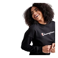 Champion Women's Powerblend Crewneck Fleece Sweatshirt, Relaxed Fit