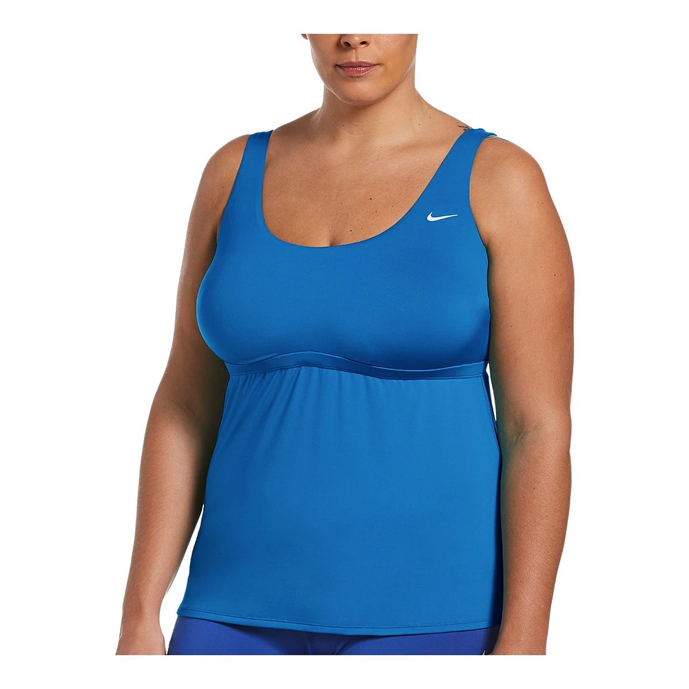 Nike Women's Essential Scoop Neck Tankini Swimsuit Top, Beach