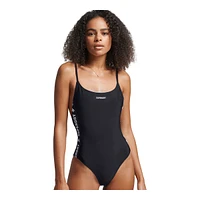 Superdry Women's Code Essential Tape One Piece Swimsuit/Bathing Suit, Beach