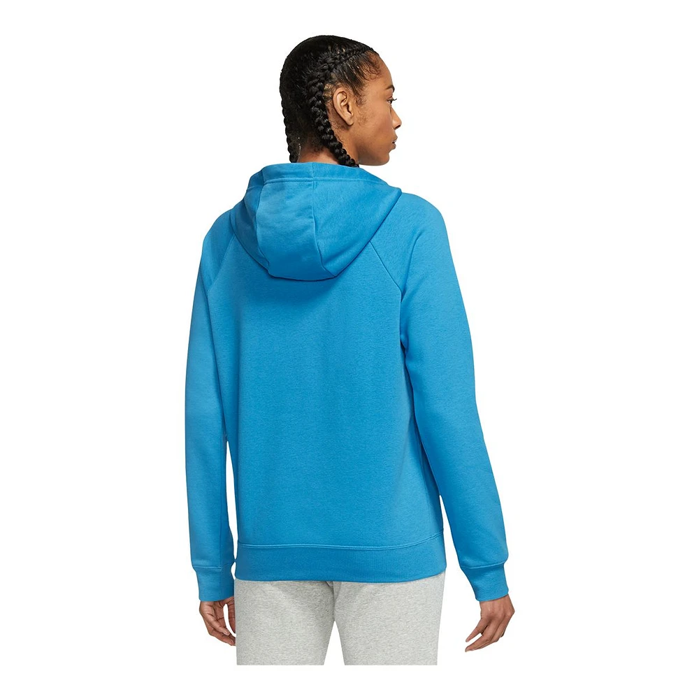 Nike Women's Sportswear Essentials Pullover Sweatshirt Hoodie, Fleece, Kangaroo Pocket