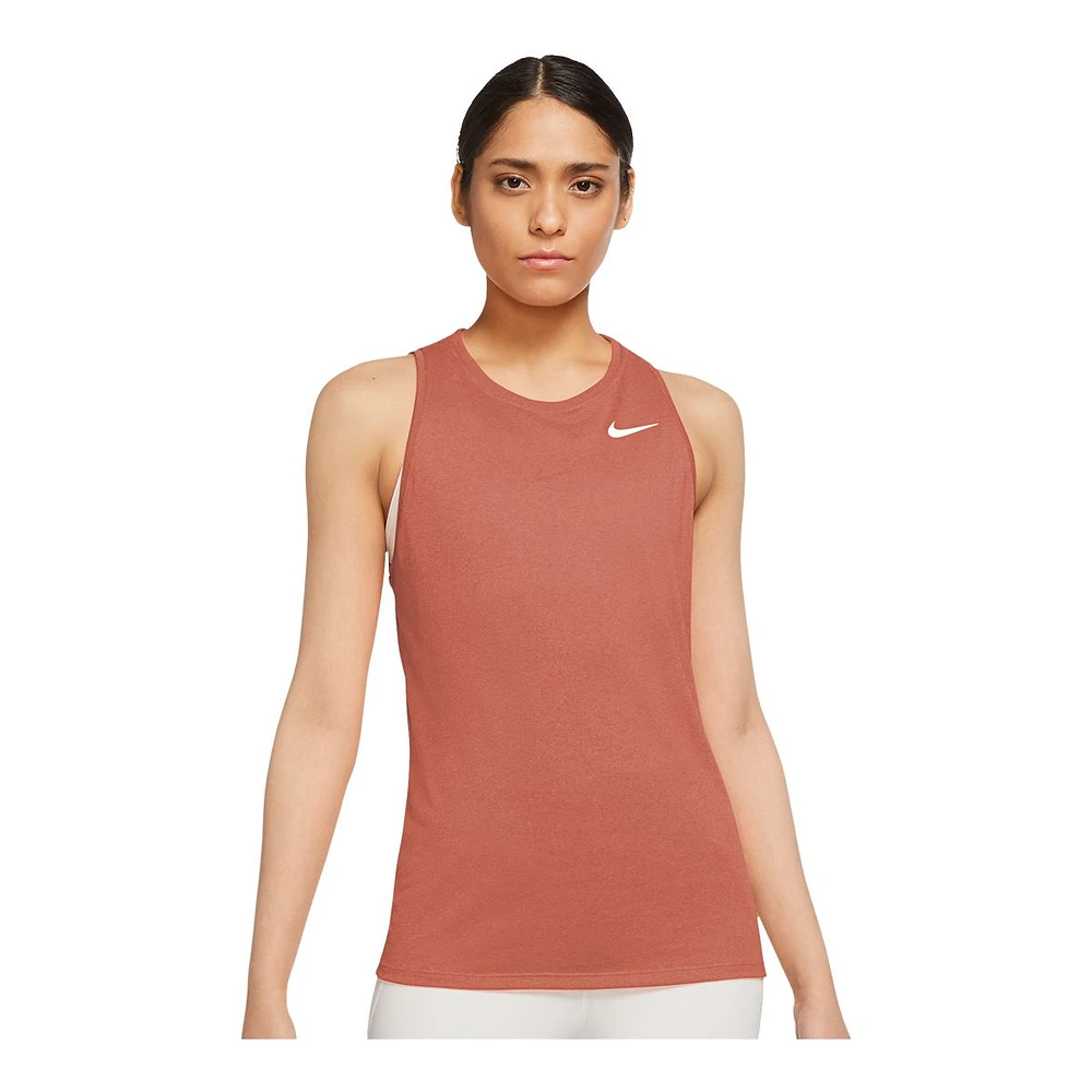 Nike Women's Legend Tank Top, Standard Fit, Sleeveless, Dri-FIT, Sports