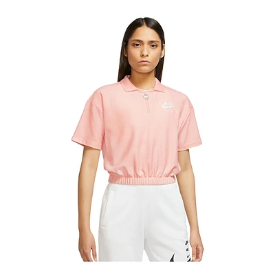 Nike Sportswear Women's Air Cotton Polo T Shirt, Loose Fit