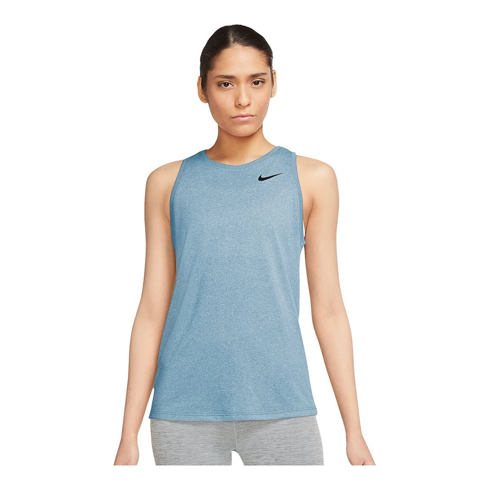 Nike Women's Legend Tank Top, Standard Fit, Sleeveless, Dri-FIT, Sports