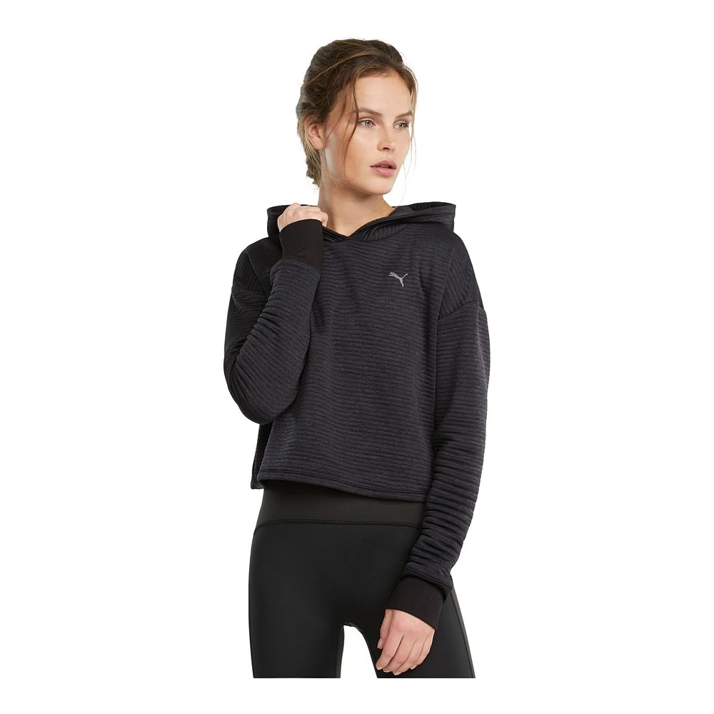 PUMA Women's Studio Cropped Hoodie, Relaxed Fit