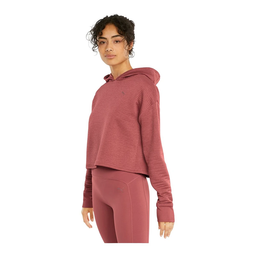 PUMA Women's Studio Cropped Hoodie, Relaxed Fit