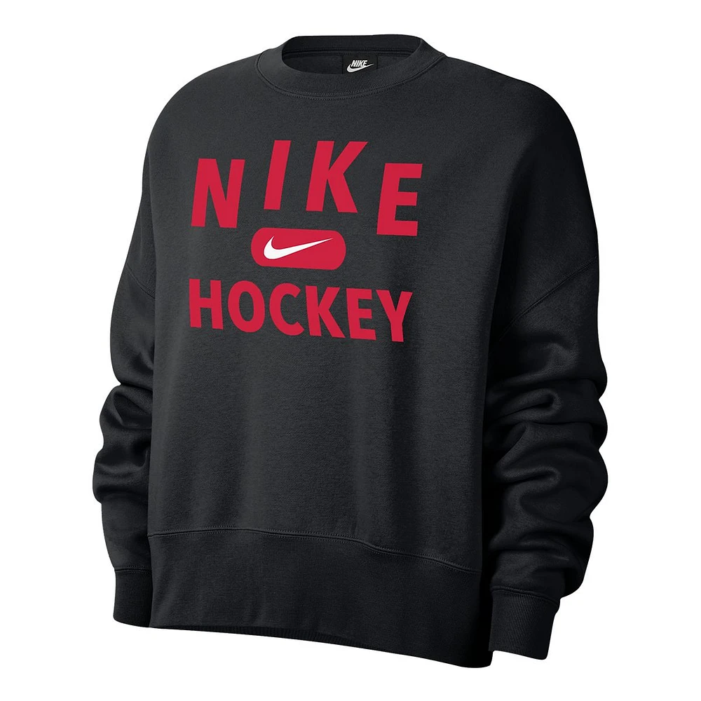 Nike Women's Hockey Logo Fleece Sweatshirt