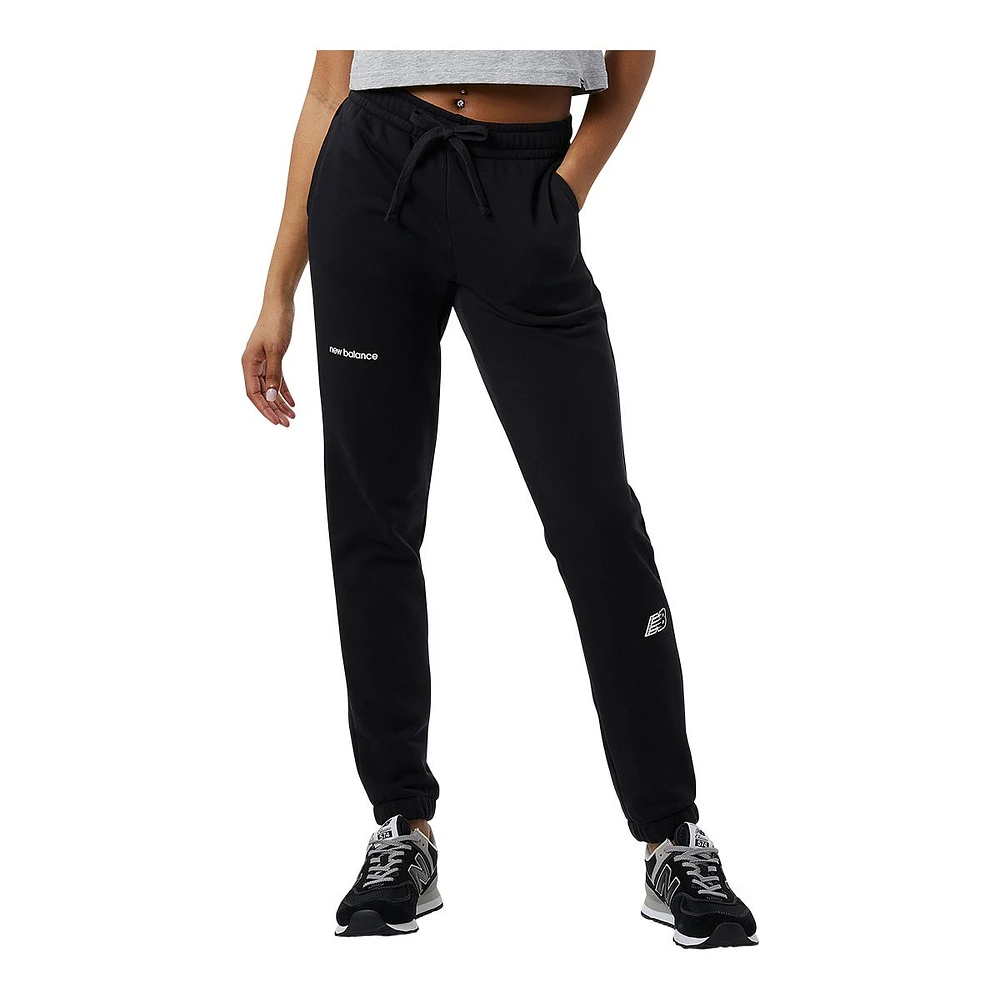 New Balance Women's KVV Essentials Fleece Sweatpants, Casual, Mid Rise