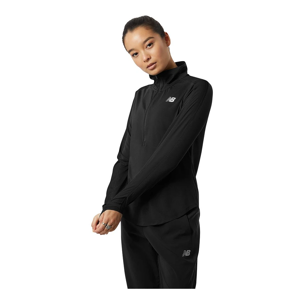 New Balance Women's Run Accelerate Half Zip Running Pullover, Quick Dry