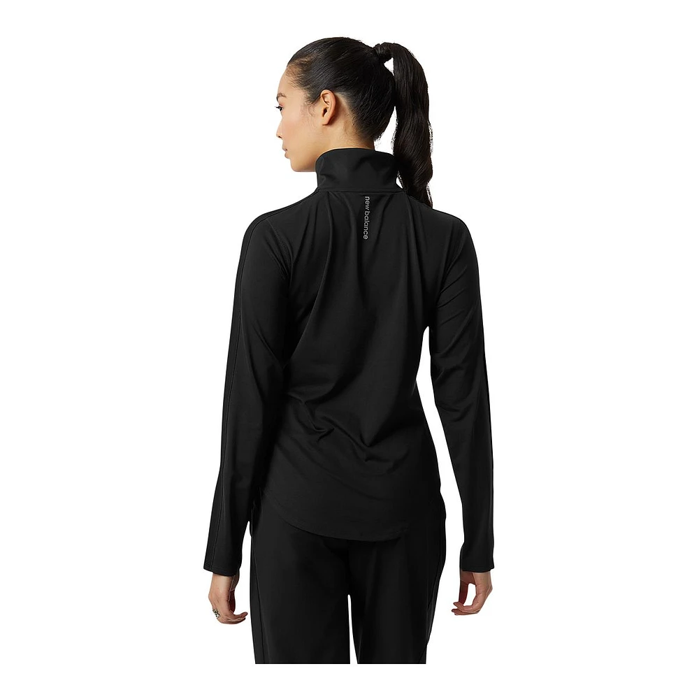 New Balance Women's Run Accelerate Half Zip Running Pullover, Quick Dry