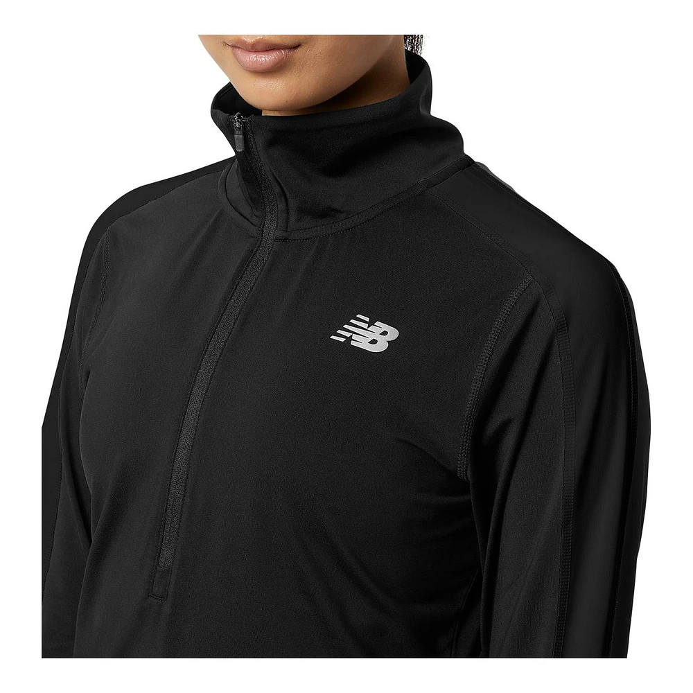 New Balance Women's Run Accelerate Half Zip Running Pullover, Quick Dry