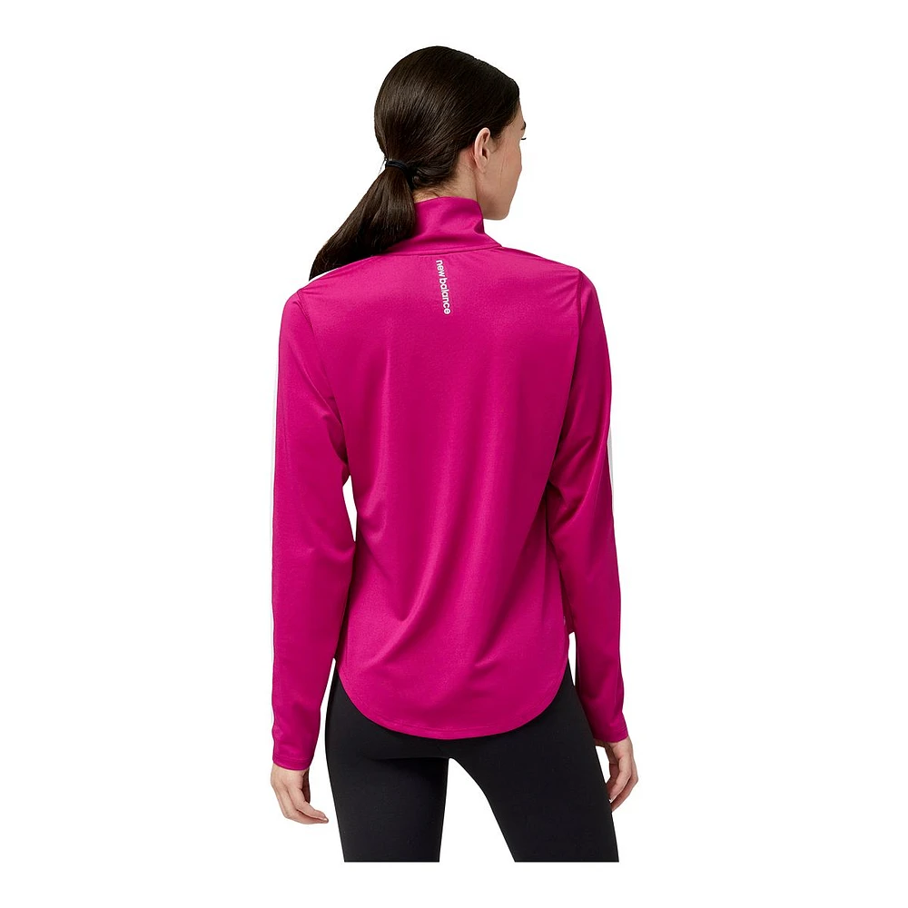 New Balance Women's Run Accelerate Half Zip Running Pullover, Quick Dry