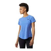 New Balance Women's Run Q Speed Jacquard Running T Shirt, Quick-Dry