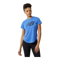 New Balance Women's Run Accelerate Logo Running T Shirt, Quick-Dry