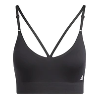 adidas Women's Aeroreact Everyday Sports Bra, Low Impact, Yoga, Removable Pads