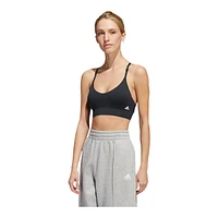 adidas Women's Aeroreact Everyday Sports Bra, Low Impact, Yoga, Removable Pads