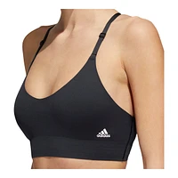 adidas Women's Aeroreact Everyday Sports Bra, Low Impact, Yoga, Removable Pads