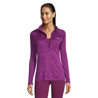 Under Armour Women's Tech Twist Long Sleeve Half Zip Training Shirt, Quick Dry