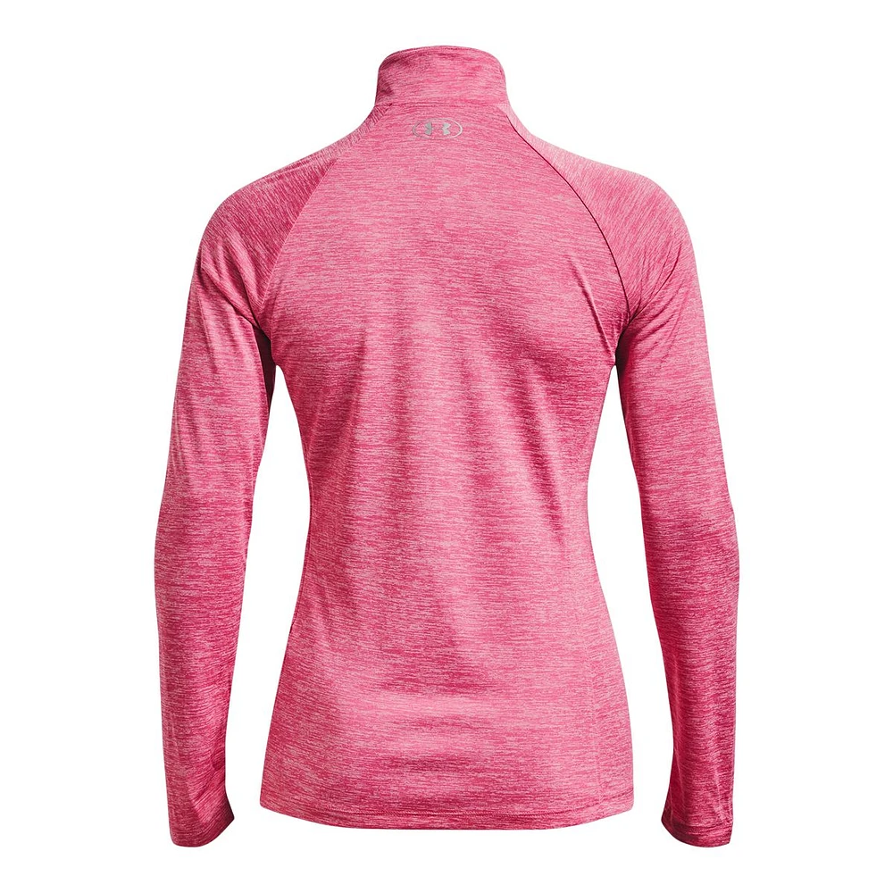 Under Armour Women's Tech Twist Long Sleeve Half Zip Training Shirt, Quick Dry