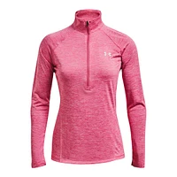 Under Armour Women's Tech Twist Long Sleeve Half Zip Training Shirt, Quick Dry