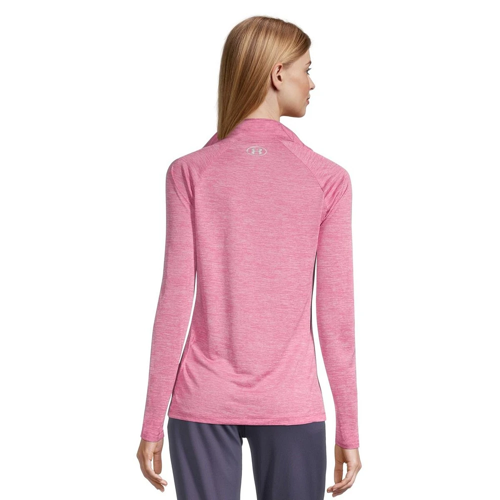 Under Armour Women's Tech Twist Long Sleeve Half Zip Training Shirt, Quick Dry