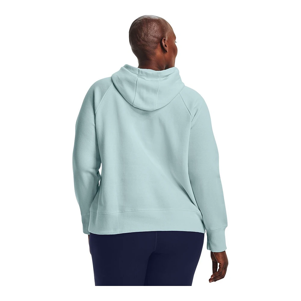 Under Armour Women's Rival HB Logo Pullover Hoodie, Fleece, Plus Size, Kangaroo Pocket