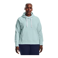 Under Armour Women's Rival HB Logo Pullover Hoodie, Fleece, Plus Size, Kangaroo Pocket