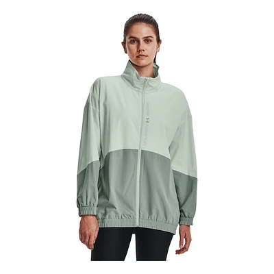 Under Armour Women's Woven Full Zip Oversized Jacket