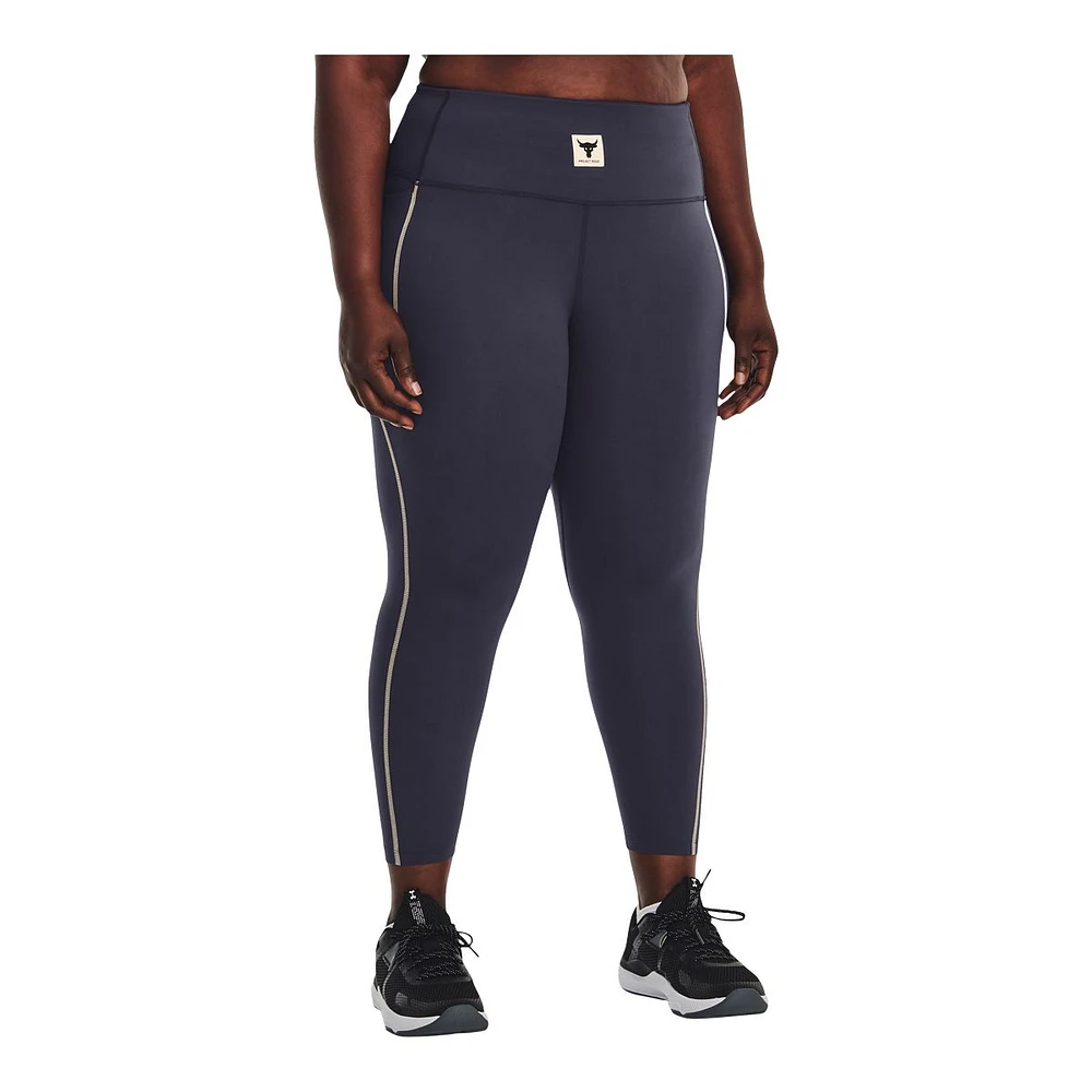 Under Armour Women's Plus Meridian Project Rock Ankle Tights